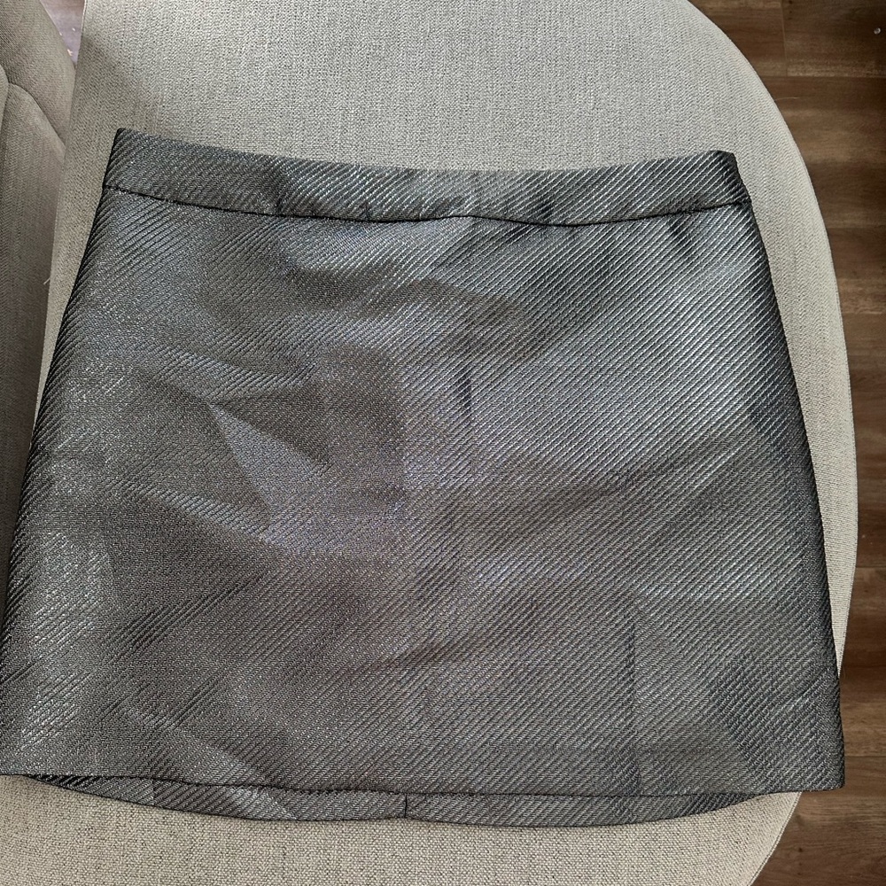 Silver-Black Shiny Skirt